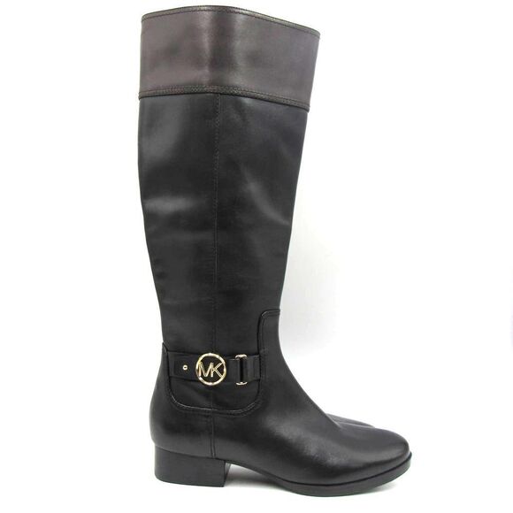 MICHAEL KORS LEATHER KNEE HIGH RIDING BOOTS SZ 8 - Picture 1 of 7